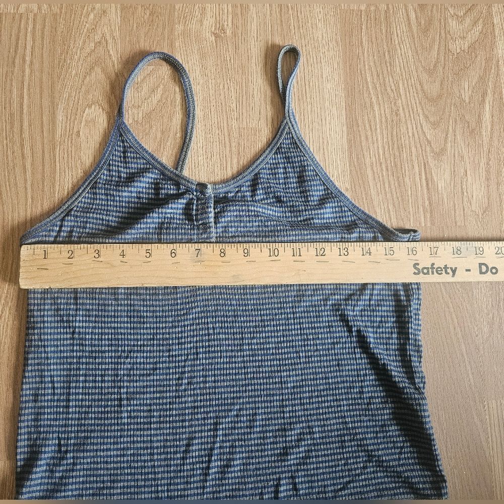 Mossimo Supply Co. Blue And Olive Green Striped Camisole - Picture 5 of 6